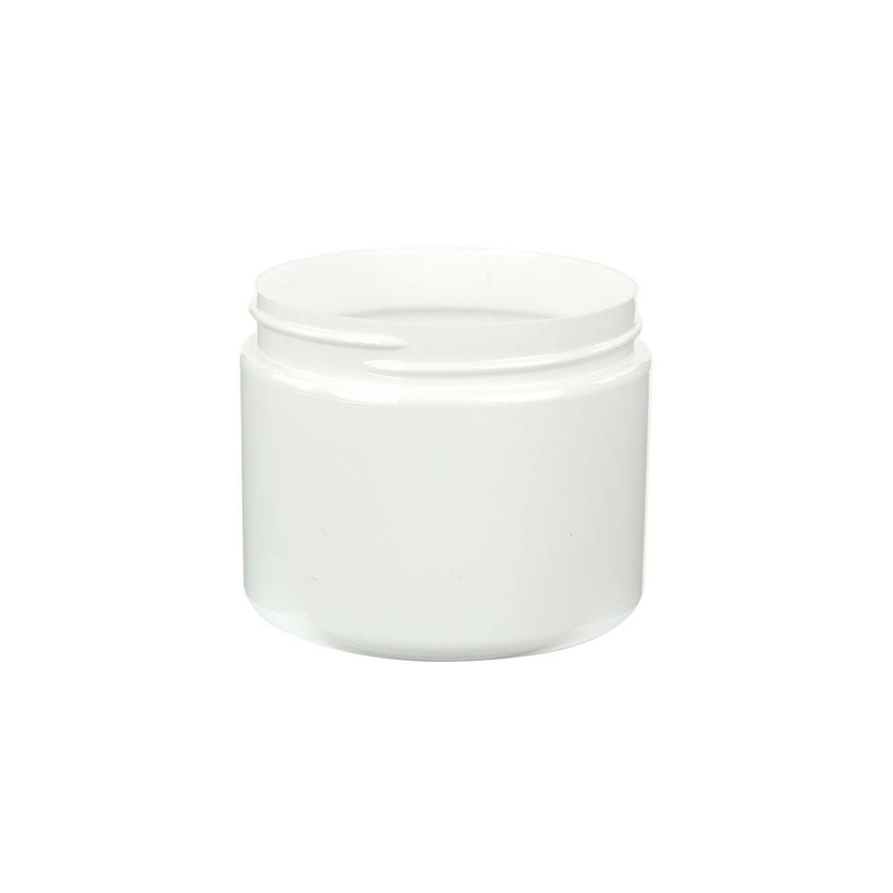 6 oz. White PET Straight-Sided Round Jar with 70/400 Neck (Cap Sold Separately)