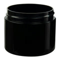 2 oz. Black Polypropylene Straight-Sided Double-Walled Round Jar with 58/400 Neck (Cap Sold Separately)
