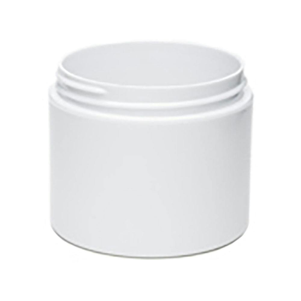 4 oz. White Polypropylene Straight-Sided Double-Walled Round Jar with 70/400 Neck (Cap Sold Separately)