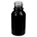 15mL Shiny Black E-Liquid Boston Round Glass Bottle with 18/415 Neck (Cap Sold Separately)