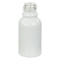 15mL Shiny White E-Liquid Boston Round Glass Bottle with 18/415 Neck (Cap Sold Separately)