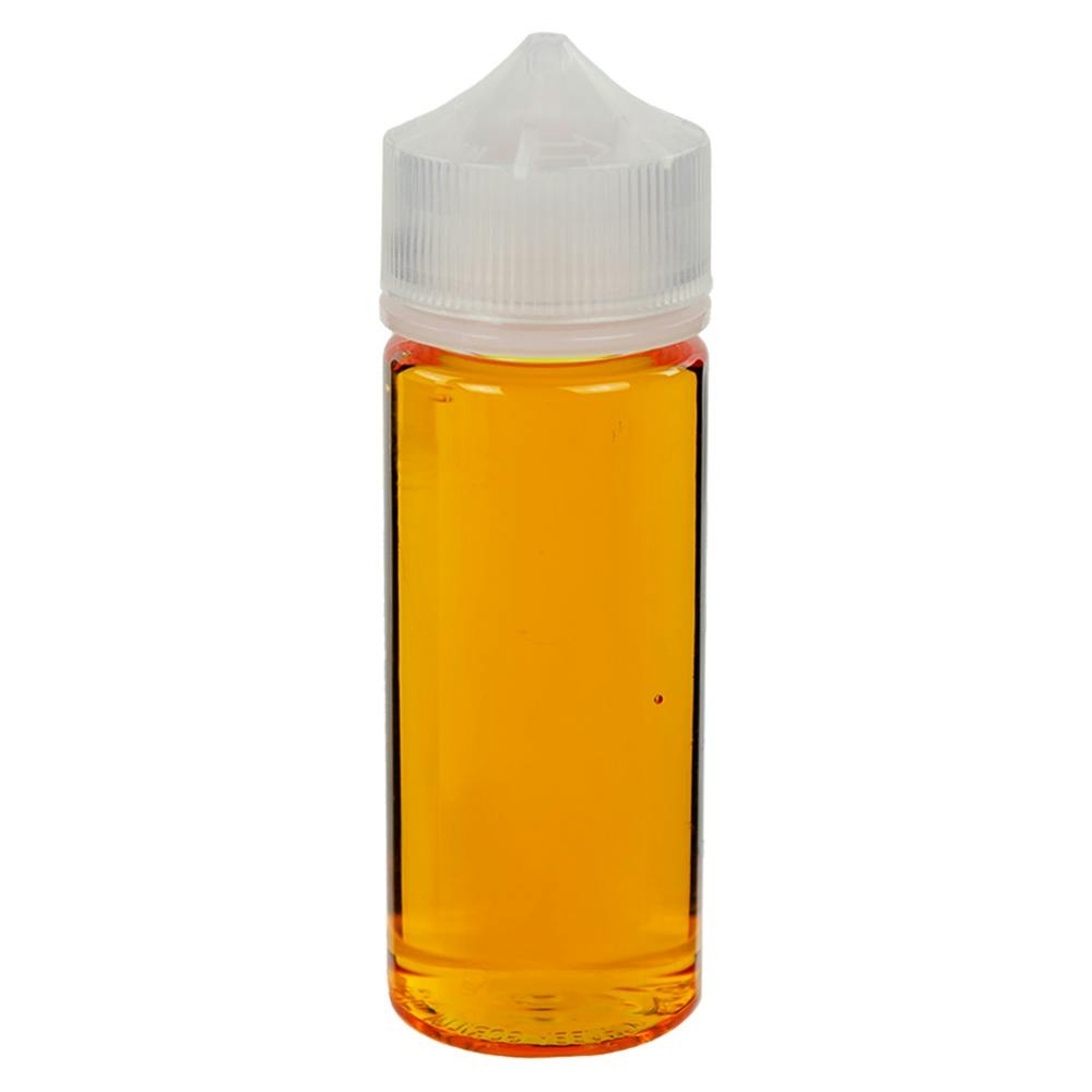 120mL Clear PET Unicorn Bottle with Natural Polypropylene Child-Resistant Cap (CRC) & Tamper-Evident (TE) Cap