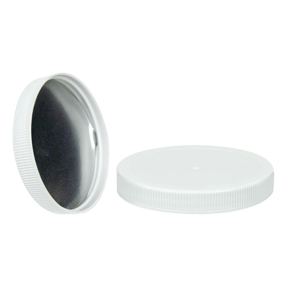 89/400 White Cap with Foil Induction Seal for PET & PVC Containers