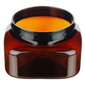 8 oz. Light Amber PET Firenze Square Jar with 70/400 Neck (Cap Sold Separately)