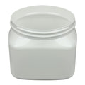 16 oz. White PET Firenze Square Jar with 89/400 Neck (Cap Sold Separately)