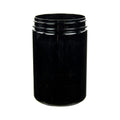 25 oz. Black PET Straight-Sided Round Jar with 89/400 Neck (Cap Sold Separately)