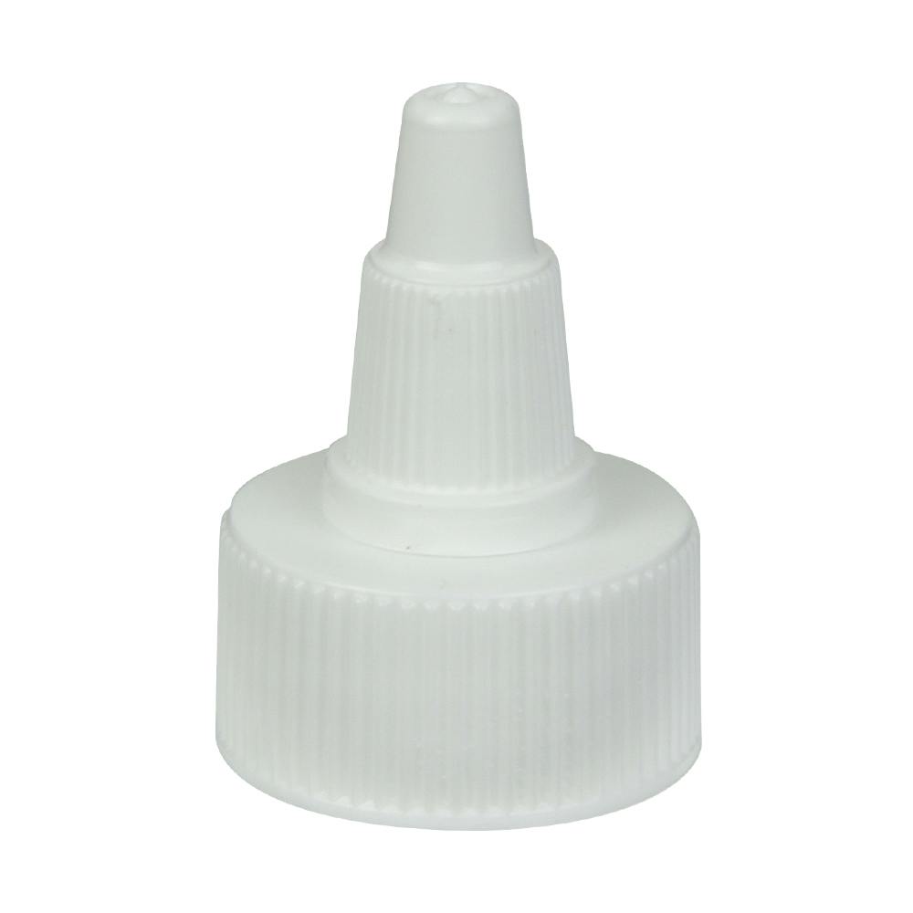 24/400 White Twist Open/Close Dispensing Cap with 0.115" Orifice