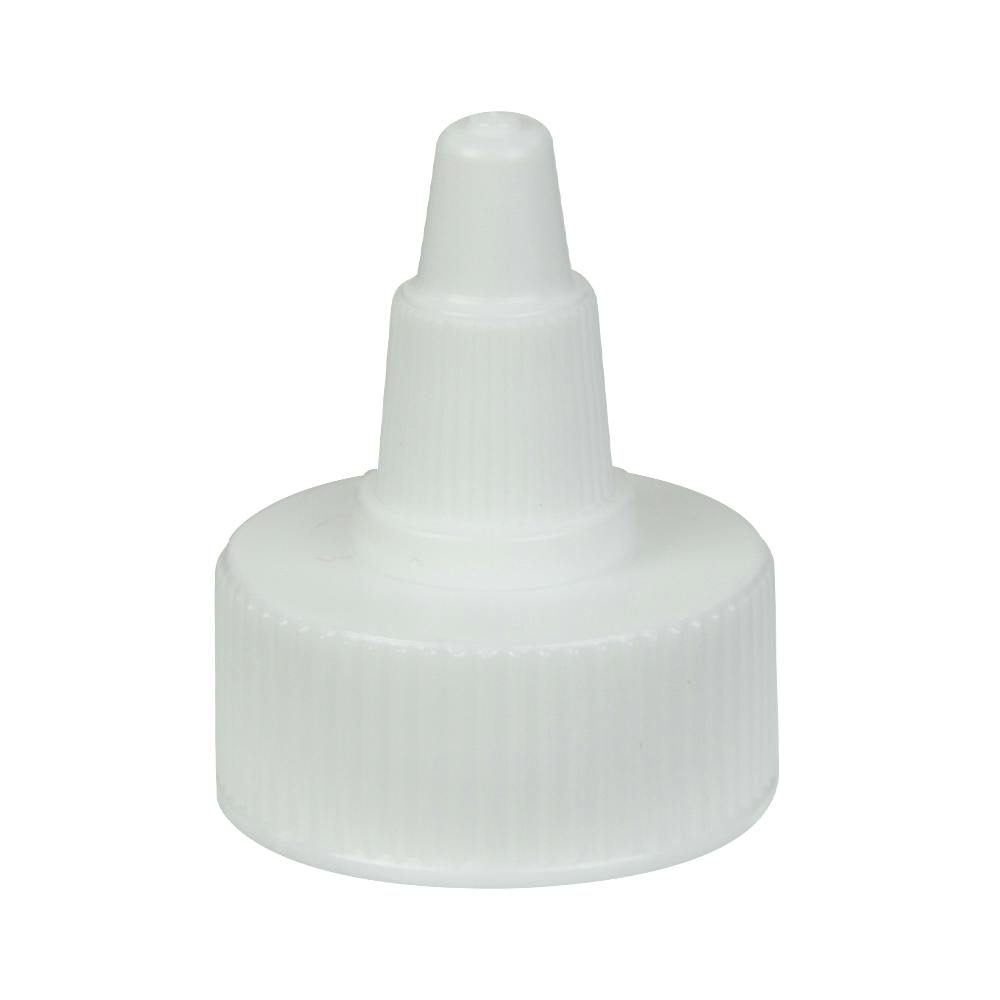 28/400 White Twist Open/Close Dispensing Cap with 0.115" Orifice