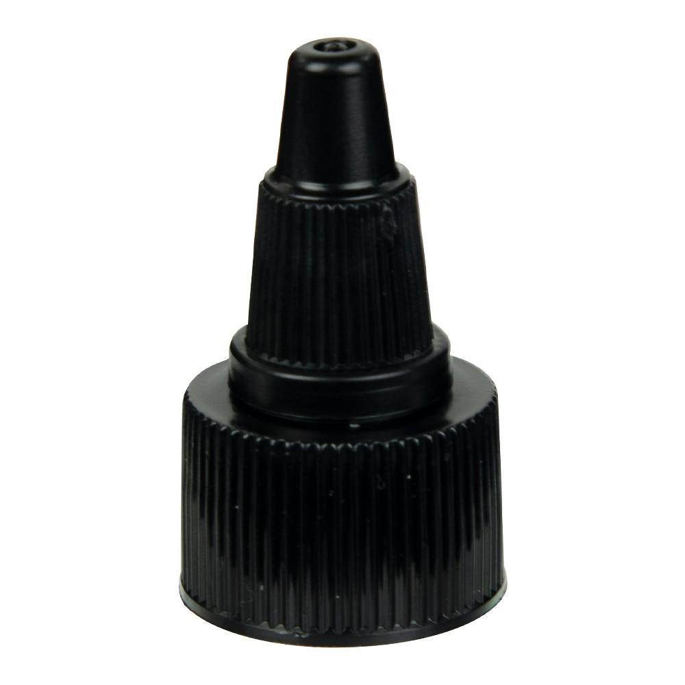 20/410 Black Twist Open/Close Dispensing Cap with 0.115" Orifice