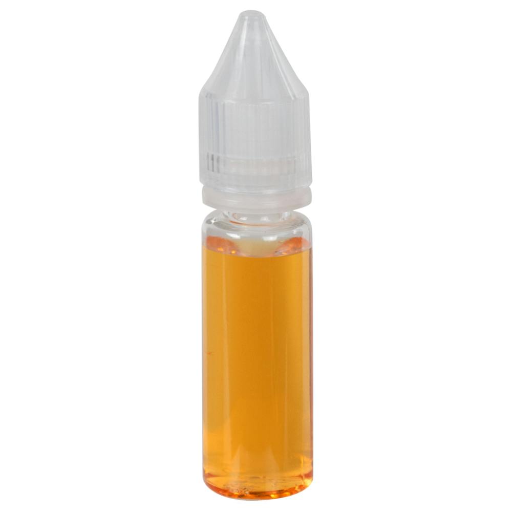 16.5mL Clear PET Unicorn Bottle with Natural Polypropylene Child-Resistant Cap (CRC) & Tamper-Evident (TE) Cap