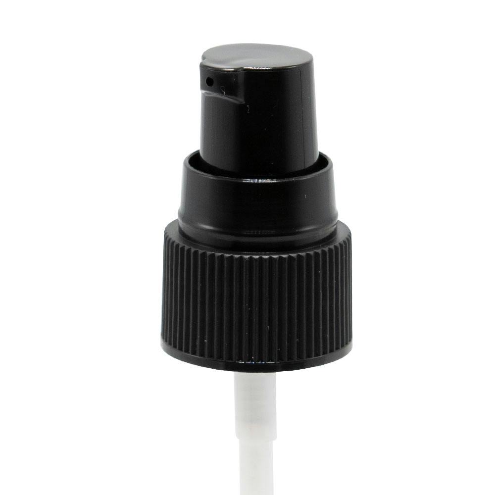 20/400 Black Ribbed Treatment Pump - 3-9/16" Dip Tube & 130mcl Output