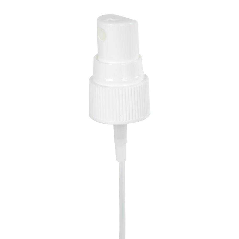 20/400 White Ribbed Finger Sprayer - 3-3/4" Dip Tube & 0.14mL Output
