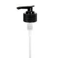 28/410 Black Ribbed Lotion Pump with 9-1/4" Dip Tube