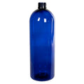 32 oz. Cobalt Blue PET Cosmo Round Bottle with 28/410 Neck (Cap Sold Separately)