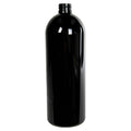 32 oz. Black PET Cosmo Round Bottle with 28/410 Neck (Cap Sold Separately)
