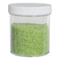16 oz. Clear Polystyrene Straight-Sided Round Jar with 89/400 White Ribbed Cap with F217 Liner
