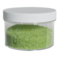 24 oz. Clear Polystyrene Straight-Sided Round Jar with 120/400 White Ribbed Cap with F217 Liner