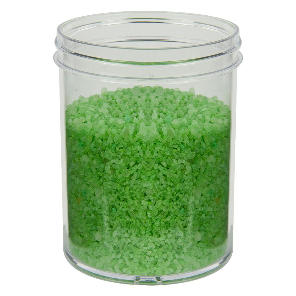 8 oz. Clear Polystyrene Straight-Sided Round Jar with 70/400 Neck (Cap Sold Separately)