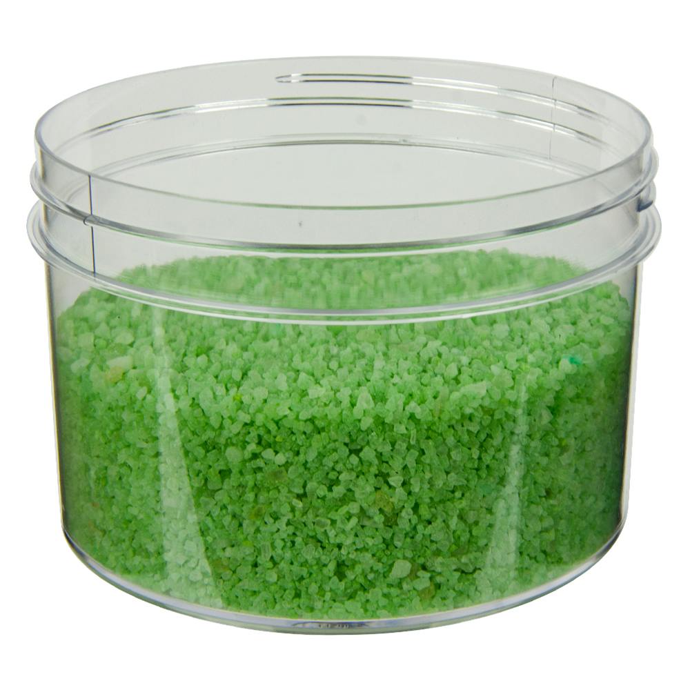 24 oz. Clear Polystyrene Straight-Sided Round Jar with 120/400 Neck (Cap Sold Separately)