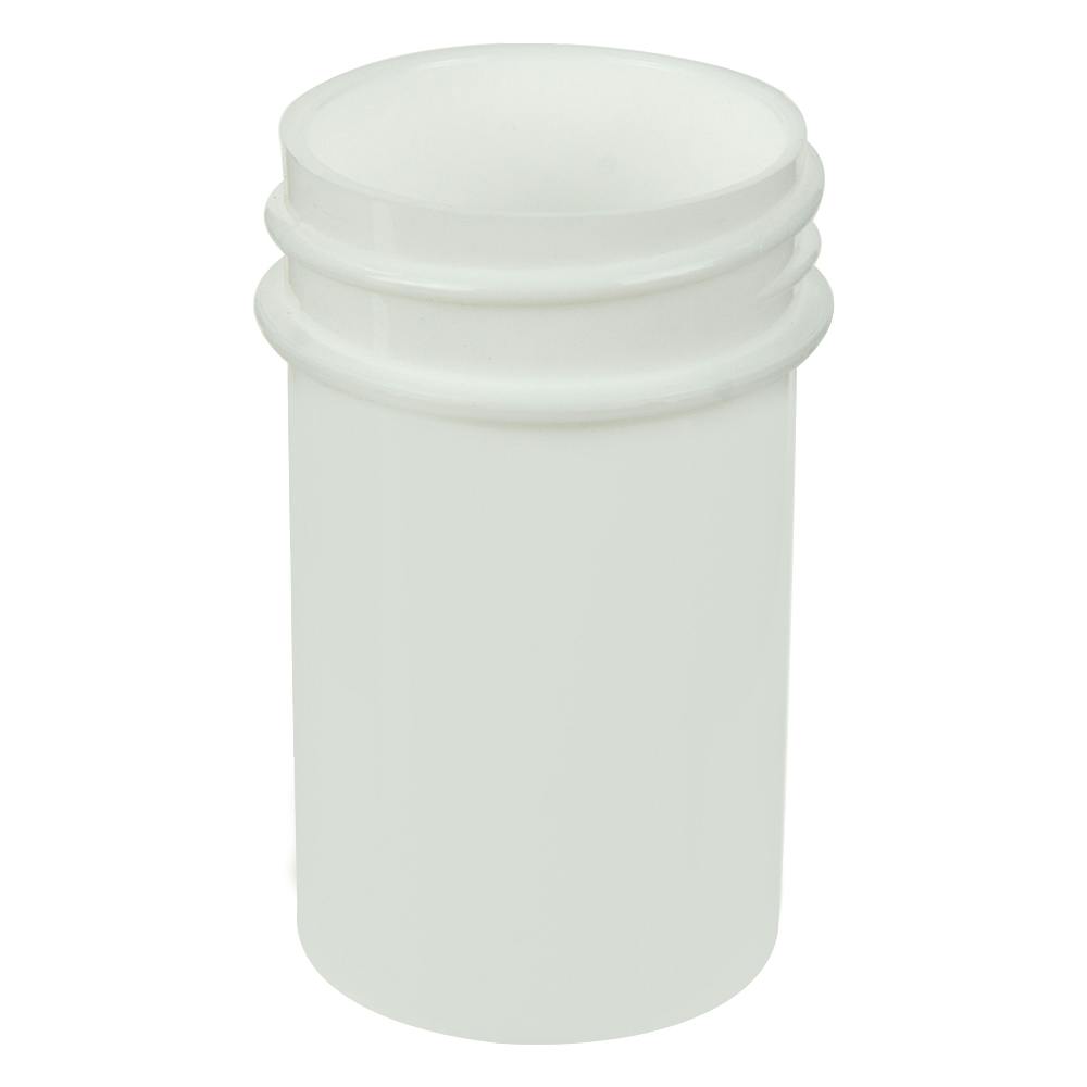 3/4 oz. White Polypropylene Straight-Sided Round Jar with 33/400 Neck (Cap Sold Separately)