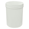 8 oz. White Polypropylene Straight-Sided Round Jar with 70/400 Neck (Cap Sold Separately)