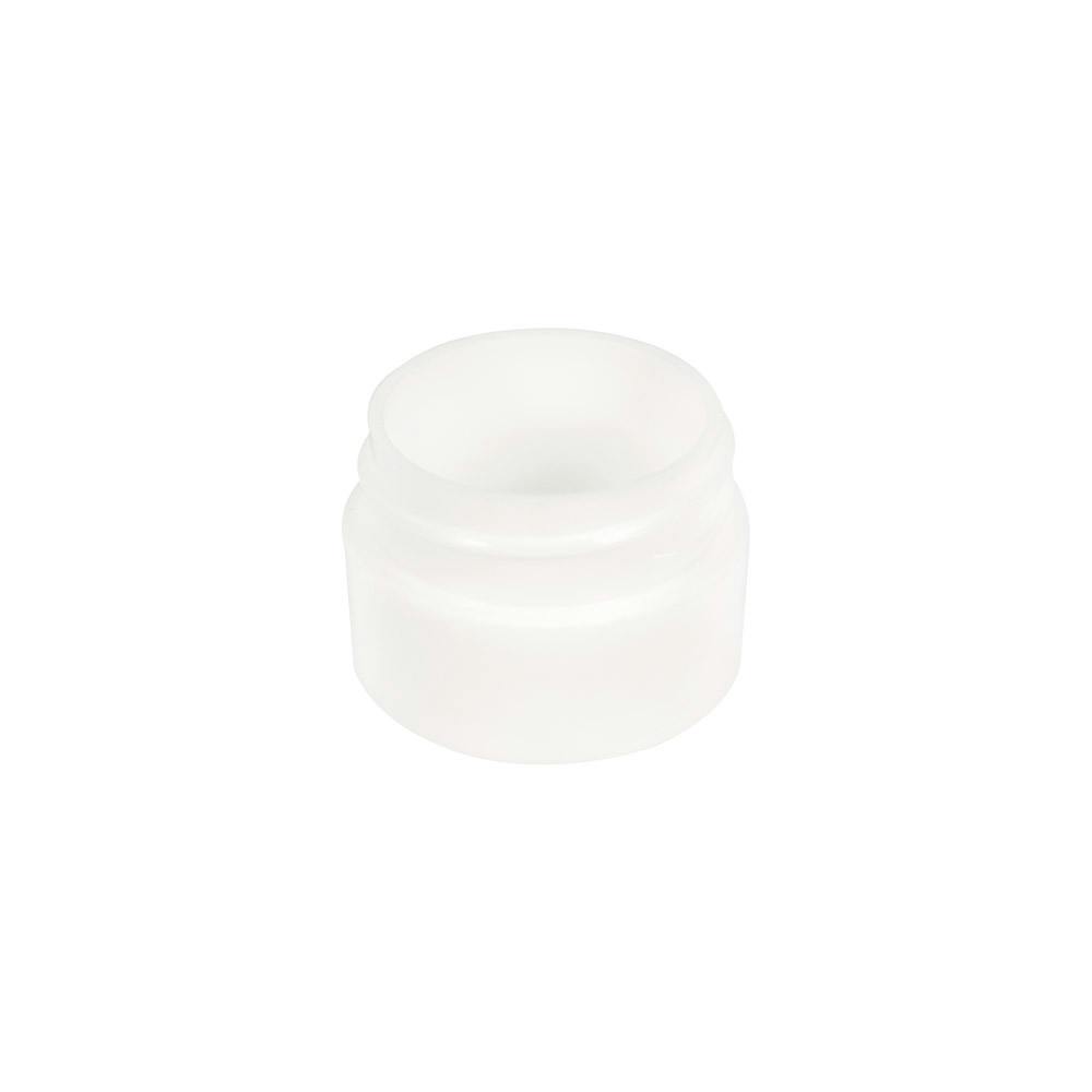 1/8 oz. White Polypropylene Straight-Sided Thick-Walled Round Jar with 33/400 Neck (Cap Sold Separately)