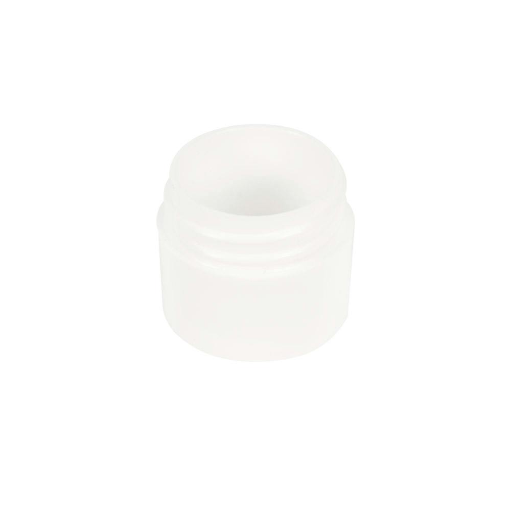 1/4 oz. White Polypropylene Straight-Sided Thick-Walled Round Jar with 33/400 Neck (Cap Sold Separately)