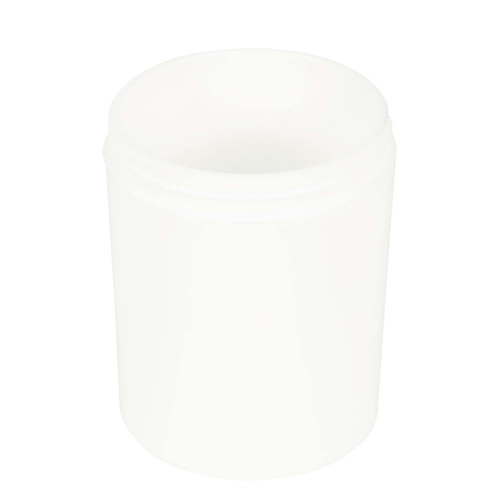 8 oz. White Polypropylene Straight-Sided Thick-Walled Round Jar with 70/400 Neck (Cap Sold Separately)