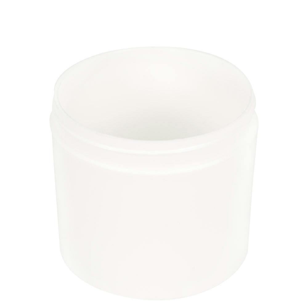 12 oz. White Polypropylene Straight-Sided Thick-Walled Round Jar with 89/400 Neck (Cap Sold Separately)