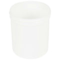 16 oz. White Polypropylene Straight-Sided Thick-Walled Round Jar with 89/400 Neck (Cap Sold Separately)