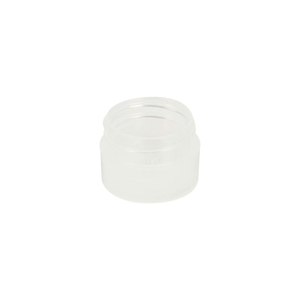 1/8 oz. Natural Polypropylene Straight-Sided Thick-Walled Round Jar with 33/400 Neck (Cap Sold Separately)