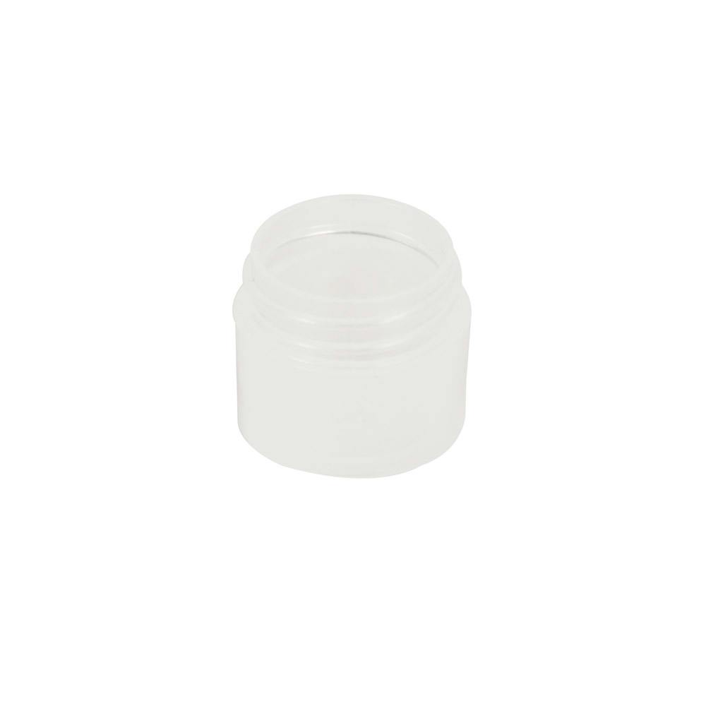 1/4 oz. Natural Polypropylene Straight-Sided Thick-Walled Round Jar with 33/400 Neck (Cap Sold Separately)