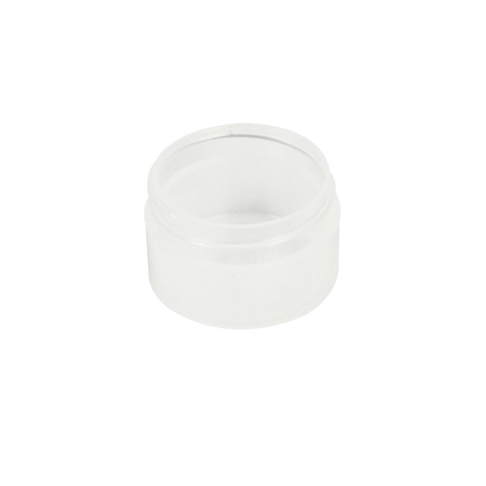 1/2 oz. Natural Polypropylene Straight-Sided Thick-Walled Round Jar with 43/400 Neck (Cap Sold Separately)