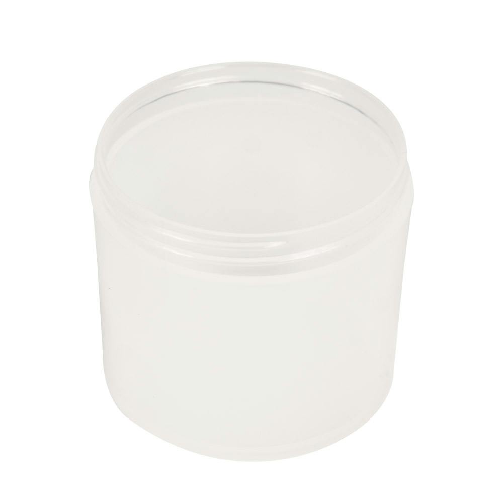 12 oz. Natural Polypropylene Straight-Sided Thick-Walled Round Jar with 89/400 Neck (Cap Sold Separately)