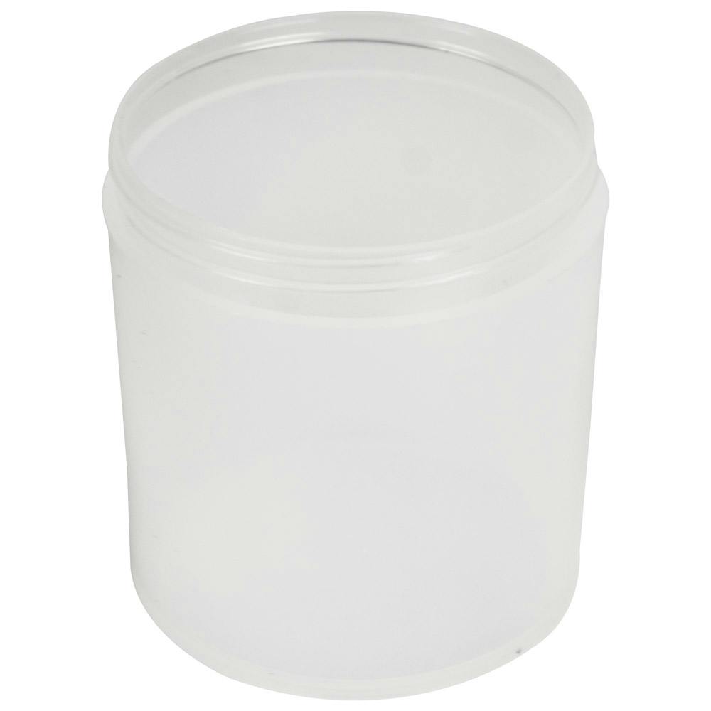 16 oz. Natural Polypropylene Straight-Sided Thick-Walled Round Jar with 89/400 Neck (Cap Sold Separately)