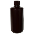 32 oz./1000mL Nalgene™ Amber HDPE Narrow Mouth Economy Bottle with 38mm Cap
