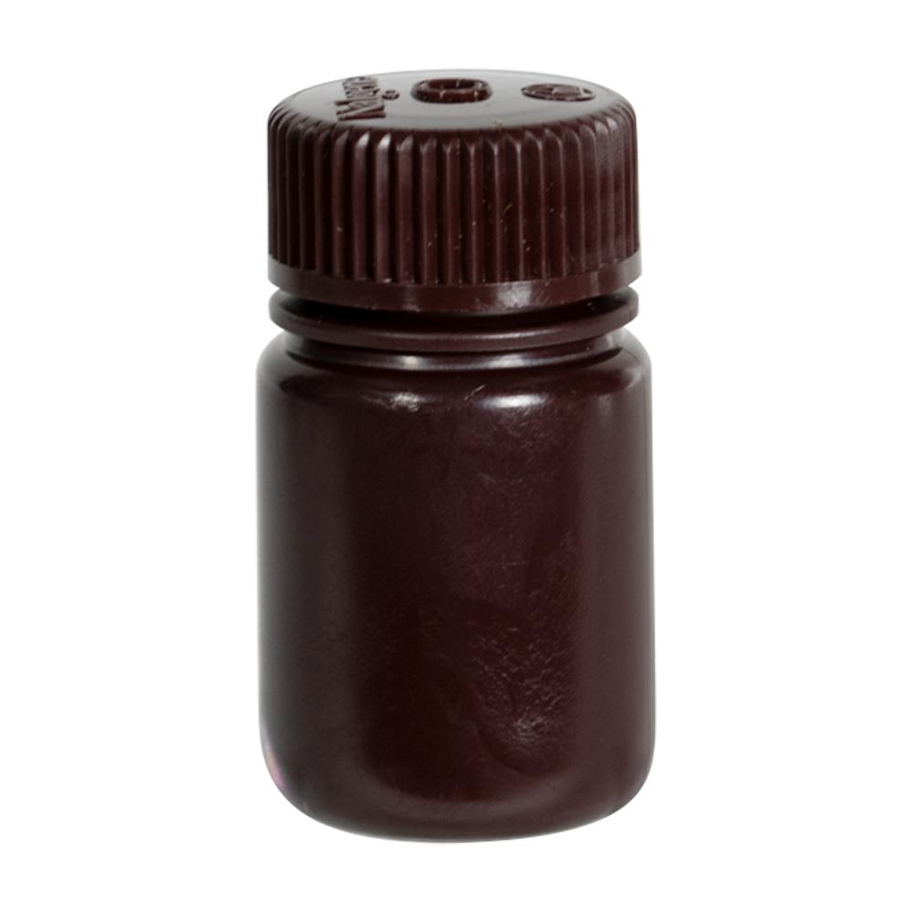 1 oz./30mL Nalgene™ Amber HDPE Wide Mouth Economy Bottle with 28mm Cap