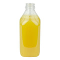 32 oz. Clear PET Square Beverage Bottle with 38mm DBJ Neck (Cap Sold Separately)
