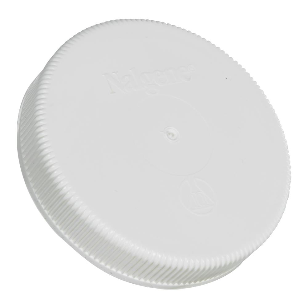 100mm Nalgene™ White Polypropylene Closures - Package of 12