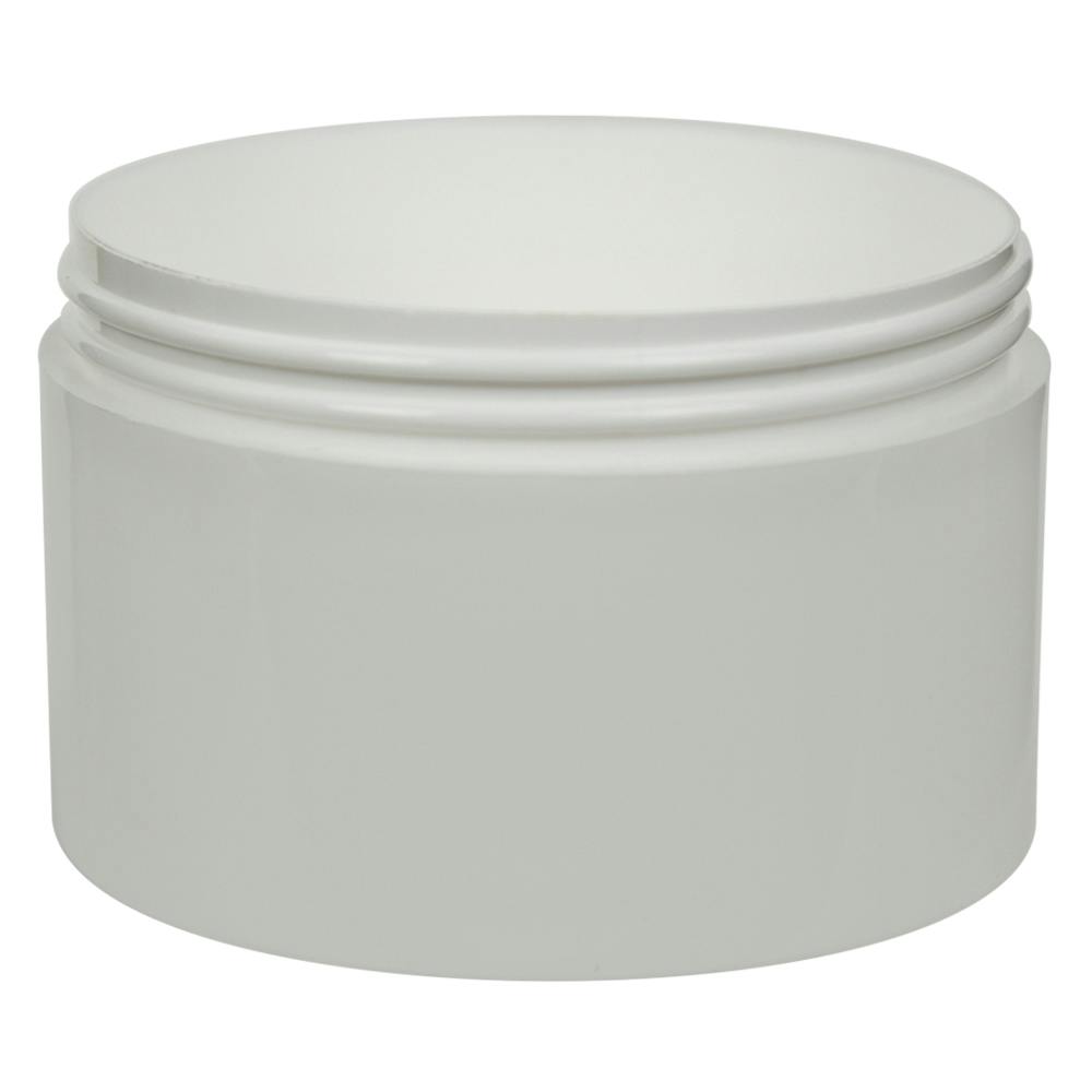 10 oz. White Polypropylene Straight-Sided Round Jar with 100/400 Neck (Cap Sold Separately)