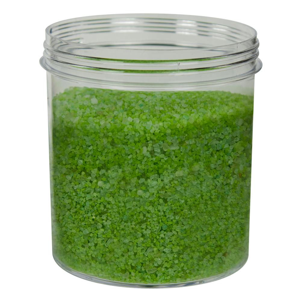 40 oz. Clear Polystyrene Straight-Sided Round Jar with 120/400 Neck (Cap Sold Separately)