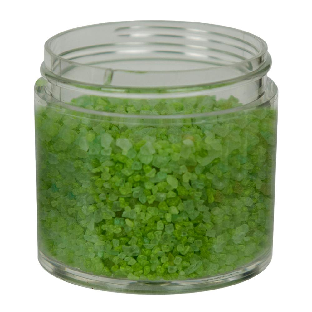 3 oz. Clear Polystyrene Straight-Sided Thick-Walled Round Jar with 58/400 Neck (Cap Sold Separately)