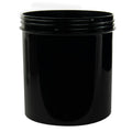 40 oz. Black Polypropylene Straight-Sided Round Jar with 120/400 Neck (Cap Sold Separately)