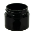 1/4 oz. Black Polypropylene Straight-Sided Thick-Walled Round Jar with 33/400 Neck (Cap Sold Separately)