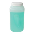 1 Gallon/4.3 Liter Nalgene™ Natural Polyethylene Wide Mouth Square Jar with Handgrips & 100mm Cap