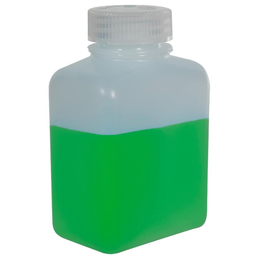 8 oz./250mL Nalgene™ HDPE Rectangular Bottle with 38mm Cap