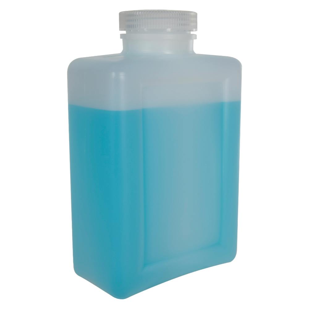 64 oz./2000mL Nalgene™ HDPE Rectangular Bottle with 63mm Cap
