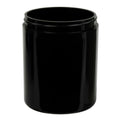 8 oz. Black Polypropylene Straight-Sided Thick-Walled Round Jar with 70/400 Neck (Cap Sold Separately)