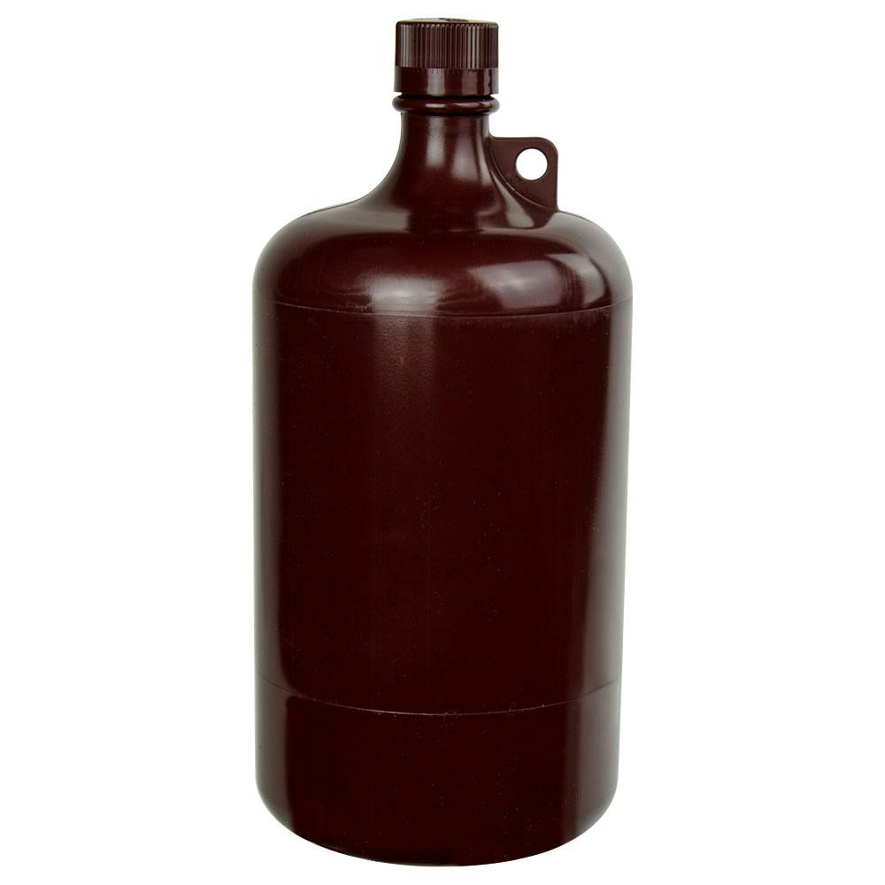 1 Gallon/4 Liter Nalgene™ Large Amber PPCO Narrow Mouth Bottle with 38/430 Cap