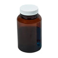 4 oz./120cc Amber PET Packer Bottle with 38/400 White Ribbed Cap with F217 Liner